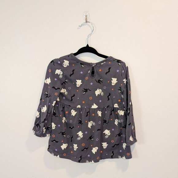 FREE WITH PURCHASE Halloween Long-Sleeve Tee Shirt Ghosts Bats | 100% Cotton - Picture 2 of 3